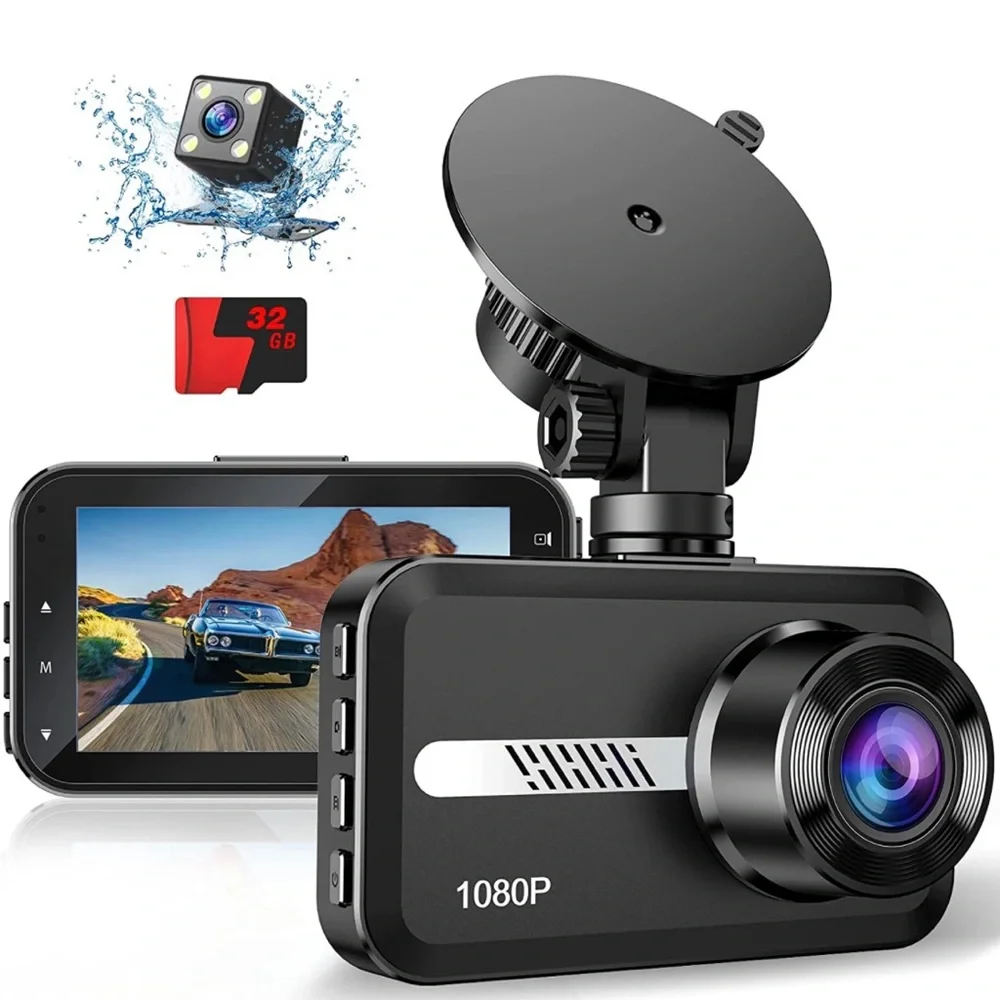 Dash Cam Front and Rear,Dashcams for Car with SD Card,1080P
